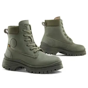 Falco Zarah Ladies Leather Boots Army Green