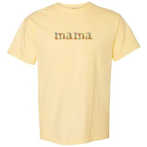 'Fall Floral Mama' Embroidered T-Shirt