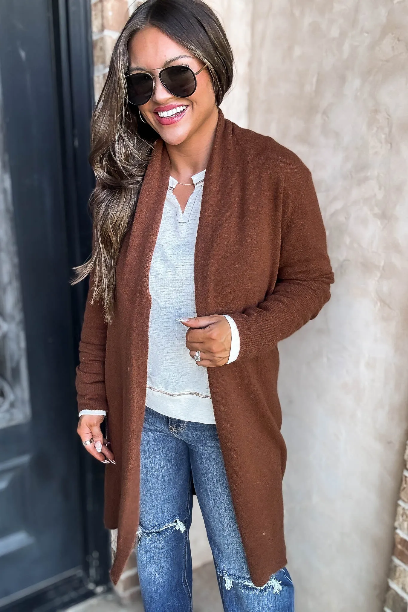 Fall Sweet Fall Brown Cardigan