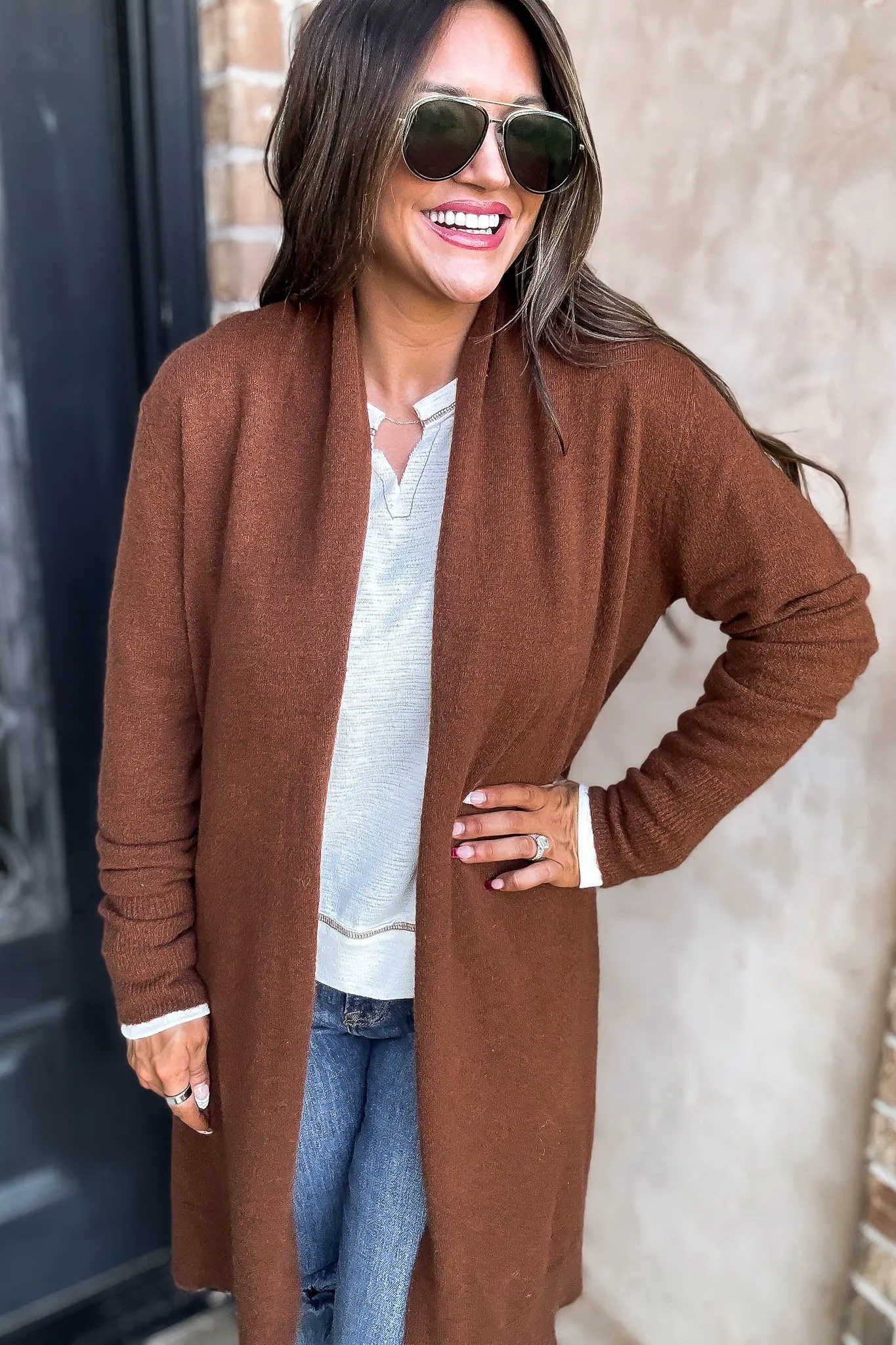 Fall Sweet Fall Brown Cardigan