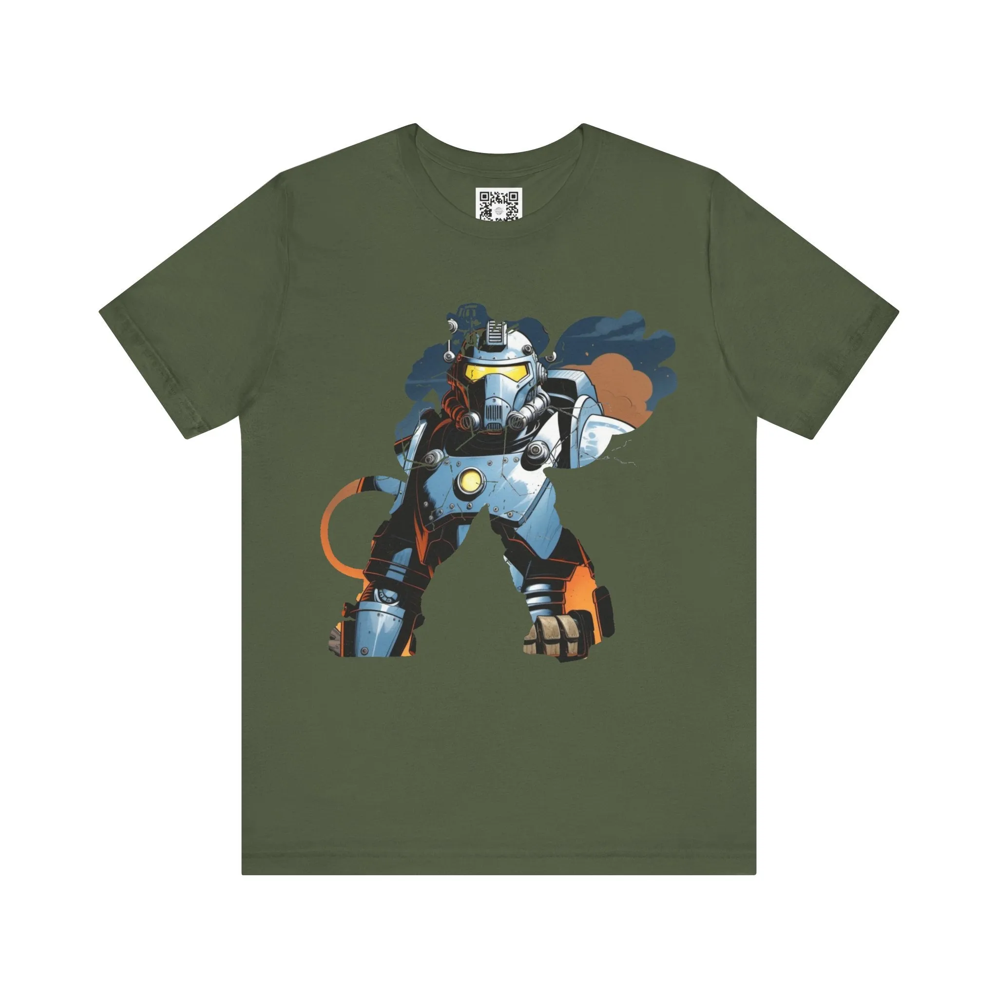 Fallout Mech Power Armour T-Shirt, Video Game Fan Apparel, Gamer Gift, Retro Gaming Clothing, Tee Shirt