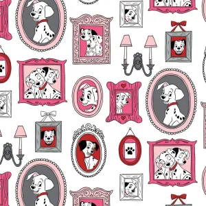 Family Frames White - Flannel - 1/2 Metre