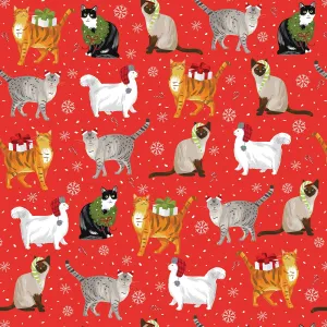 Fancy Cats Christmas Gift Wrap