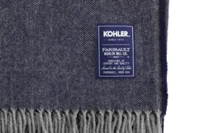 FARIBAULT WOOLEN MILL CO.® ASHBY TWILL WOOL THROW. 2 COLOR OPTIONS