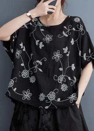 Fashion Black Print Cozy Top Summer LY3937