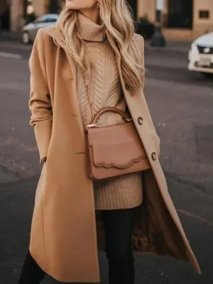 Fashion Casual Solid Color Mauni Coat