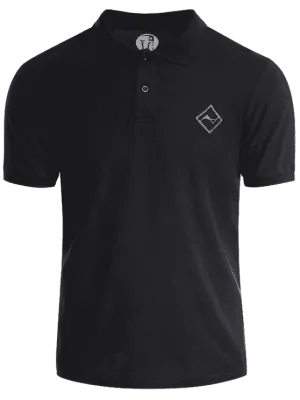 Fashion Men Embroidered Short Sleeve Polo T Shirt