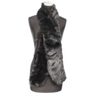 Faux Fur Muffler - Black
