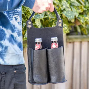 Faux Leather Bottle Carrier