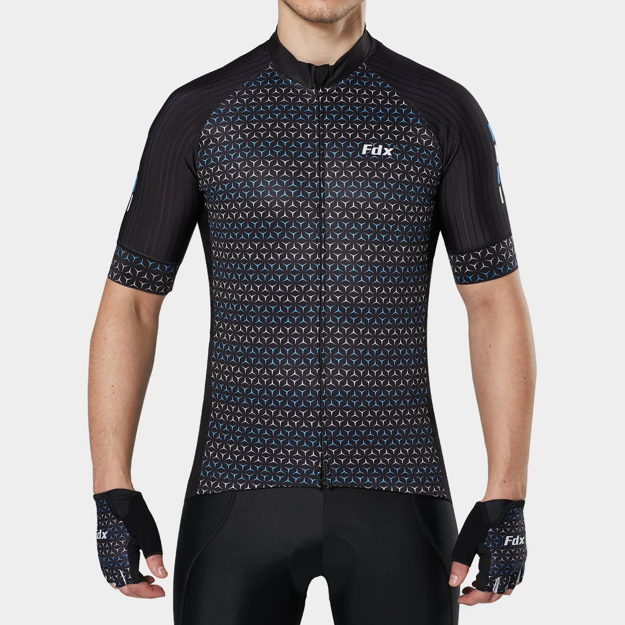 Fdx Vega Black Men's & Boy's Short Sleeve Summer Cycling Jersey