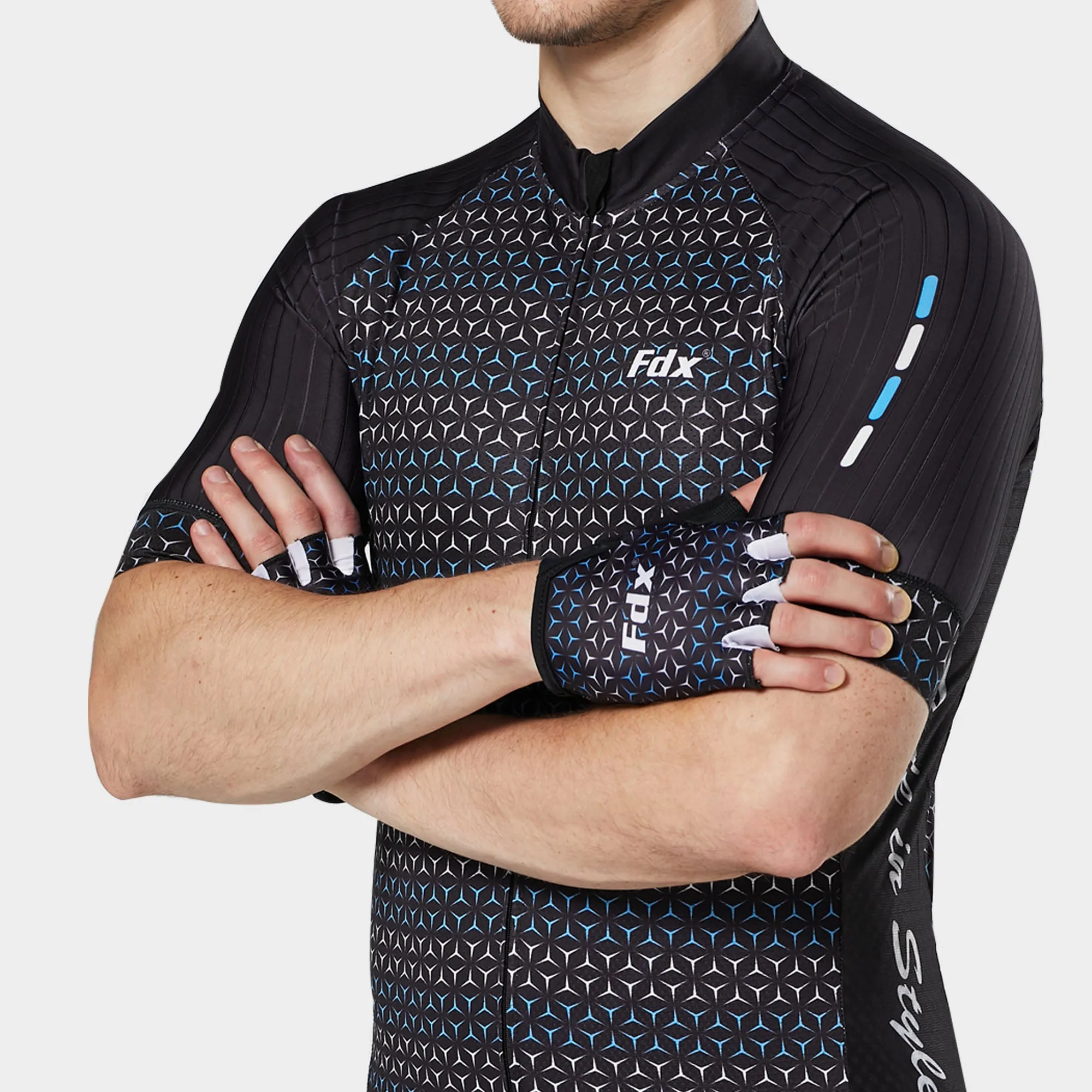 Fdx Vega Black Men's & Boy's Short Sleeve Summer Cycling Jersey