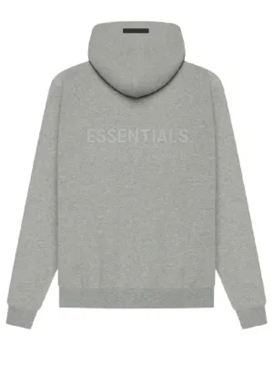 Fear Of God Essentials Back Logo Hoodie Dark Heather Oatmeal [SS21]