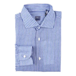 Fedeli Striped Linen-Cotton Shirt