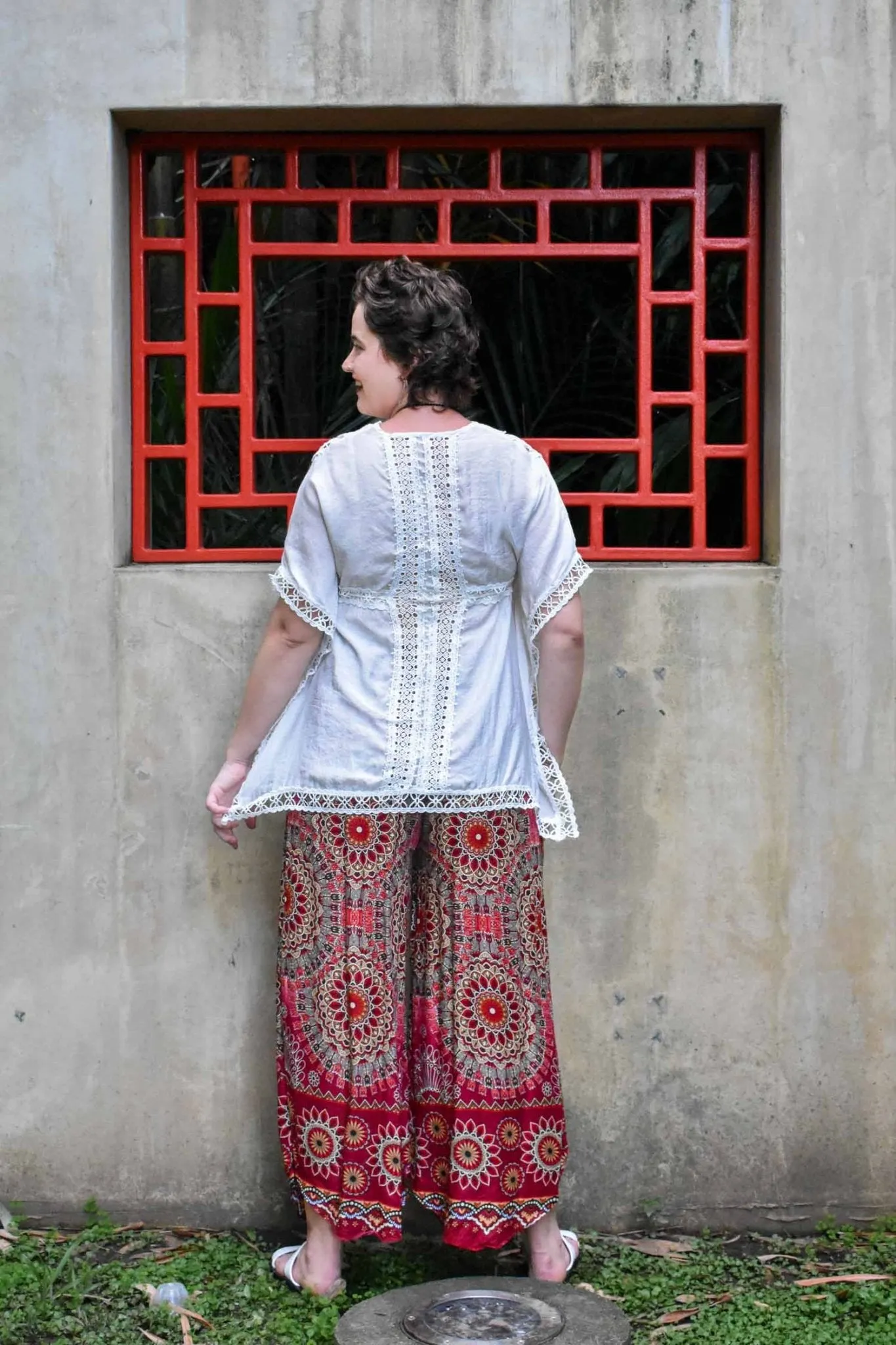 Fern Pants - Fractal Red