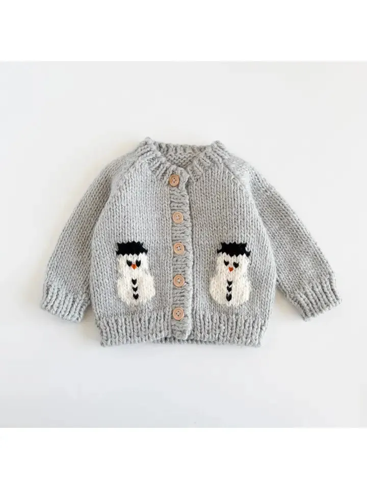 Figgy Friends Cardigan - Snowman