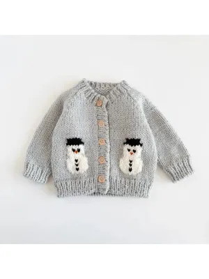 Figgy Friends Cardigan - Snowman