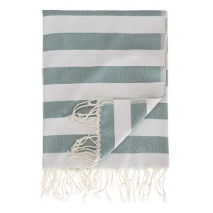 Filiz Hammam Towel [Green grey/White]