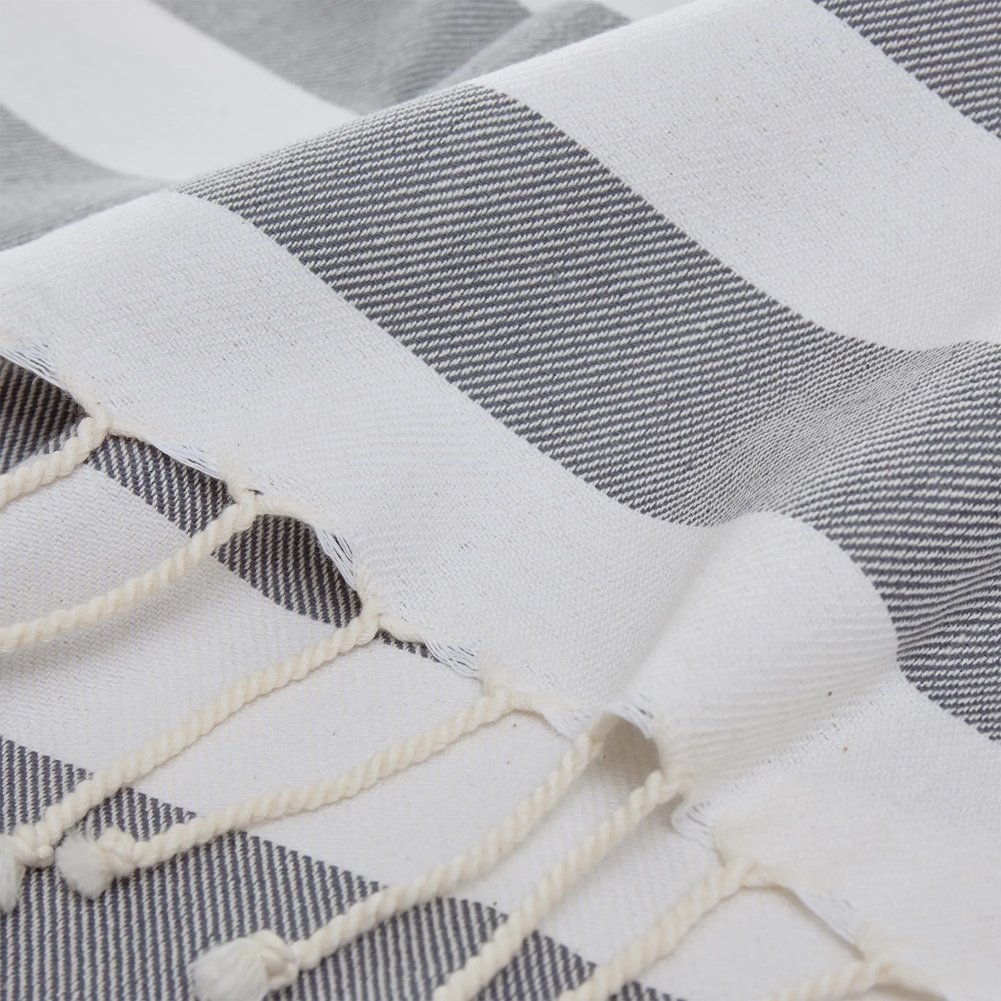 Filiz Hammam Towel [Grey/White]