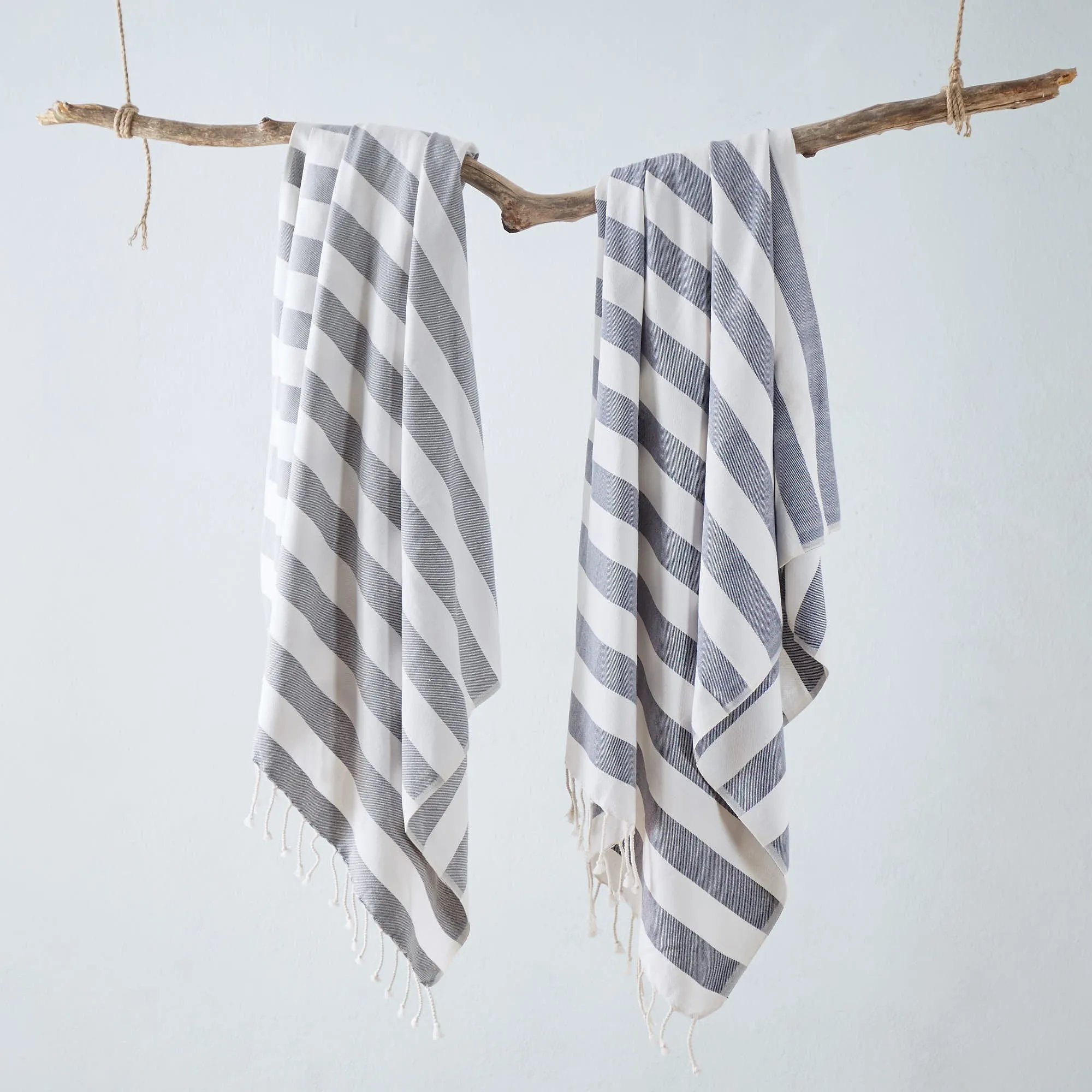 Filiz Hammam Towel [Grey/White]