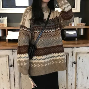 Fine-Knit O-Neck Casual Long Sleeve Sweaters