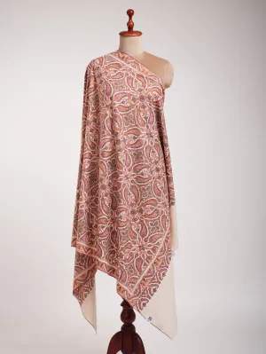 Fine Silk Sozni Embroidered Kashmiri Wedding Jamavar Shawl