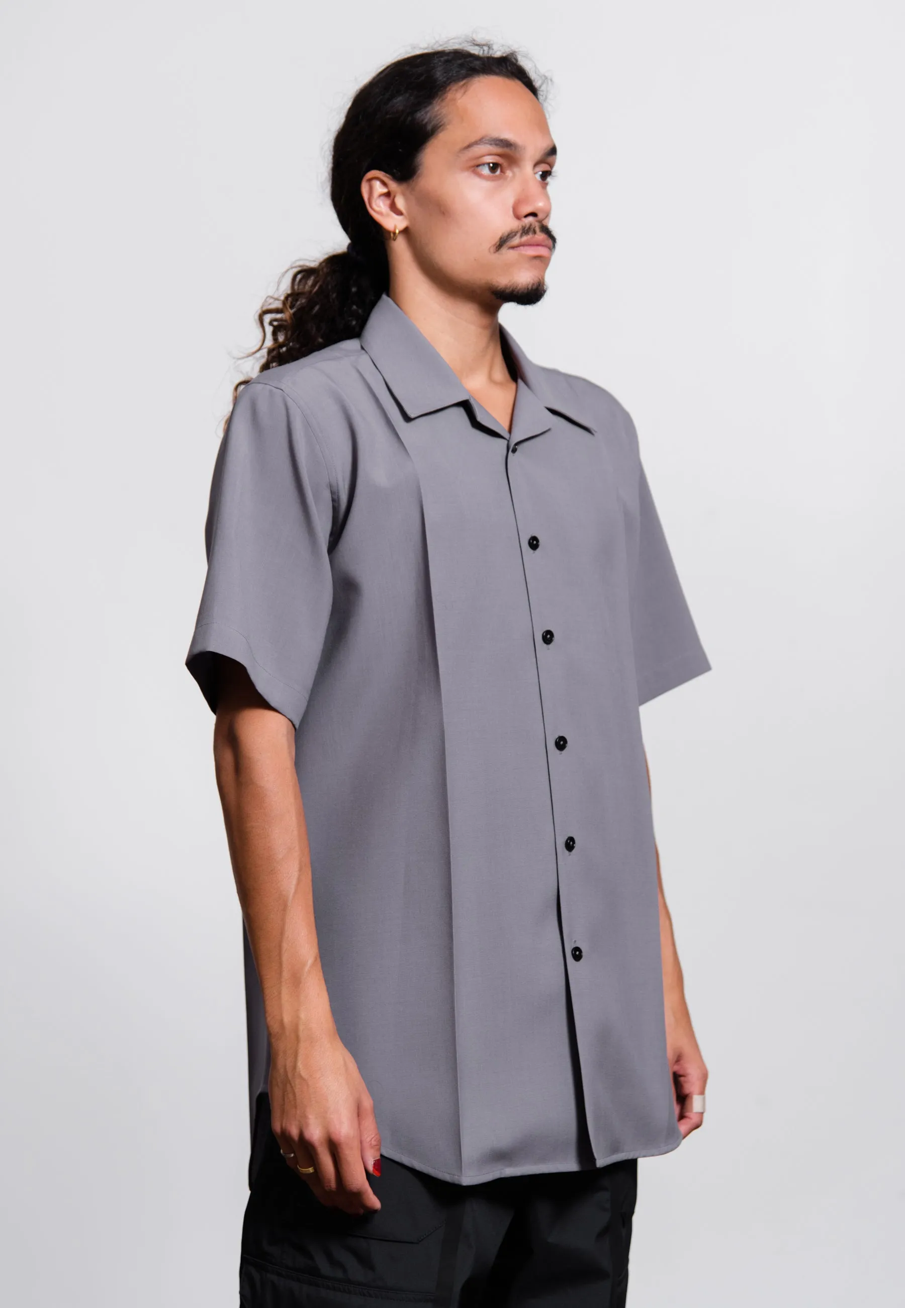 Fine Wool Canvas Shirt Lilac Grey JSMT600833