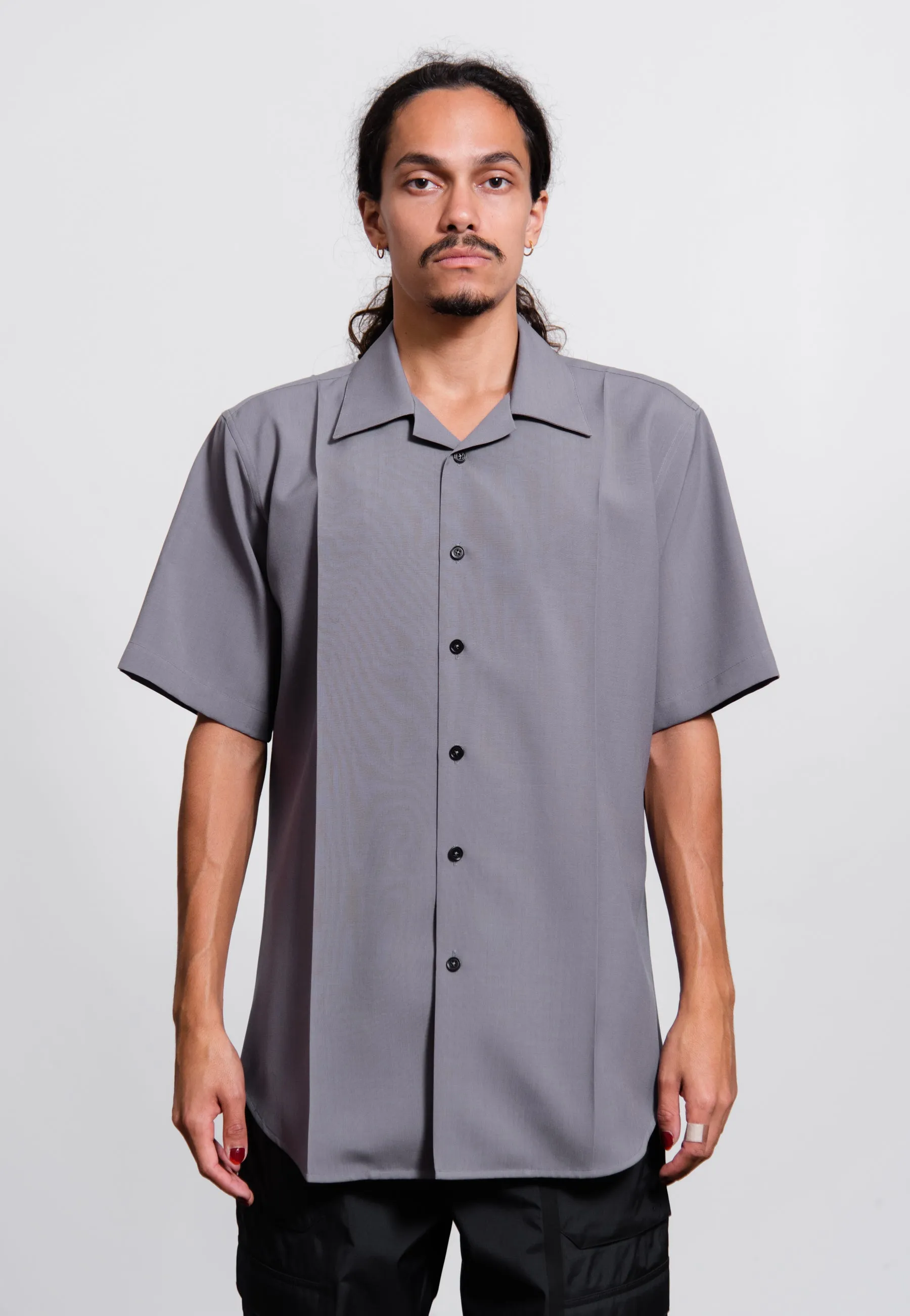 Fine Wool Canvas Shirt Lilac Grey JSMT600833