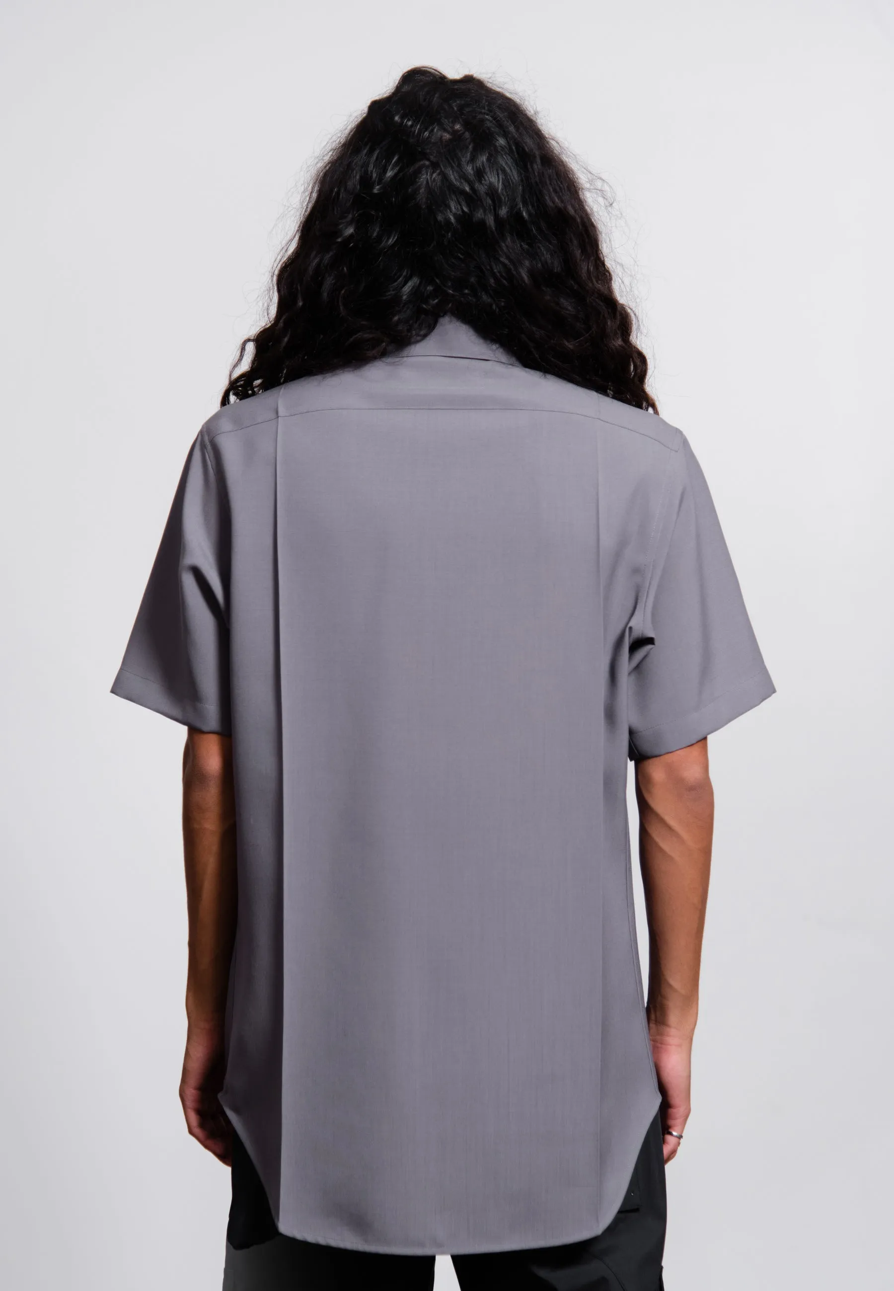 Fine Wool Canvas Shirt Lilac Grey JSMT600833