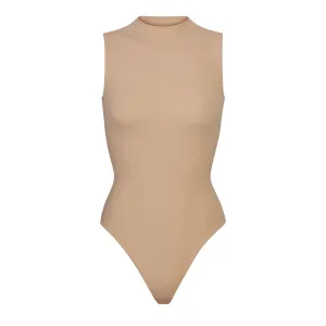 FITS EVERYBODY SLEEVELESS MOCK NECK BODYSUIT | CLAY