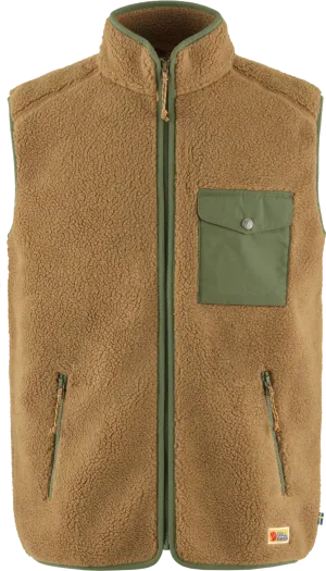 Fjällräven Men&#x27;s Vardag Pile Fleece Vest Buckwheat Brown-Laurel Green | Buy Fjällräven Men&#x27;s Vardag Pile Fleece Vest Buckwheat Brown-Laurel Green here | Outnorth