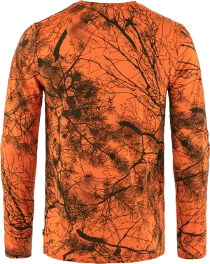 Fjällräven Men&#x27;s Värmland Wool Long Sleeve Orange Multi Camo | Buy Fjällräven Men&#x27;s Värmland Wool Long Sleeve Orange Multi Camo here | Outnorth