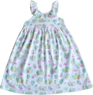 Flamingo Print Sundress Pima Cotton
