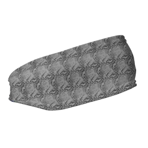 Fleece Headband: Silver Python