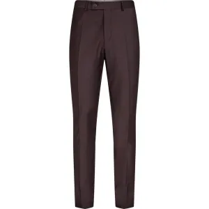 Flint Fitted Wool Suitpant - BUR Burgundy