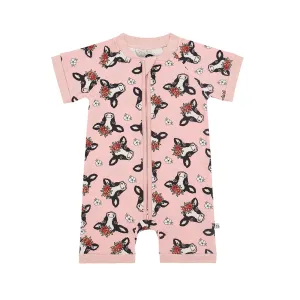 Floral Cow • Bamboo Shorty (Classic Fit)