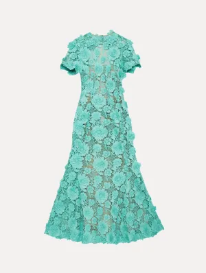 Floral Guipure Cocktail Dress