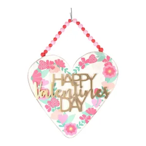 Floral Happy Valentine's Day Wall Decor