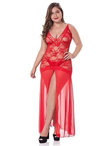 Floral Lace Lingerie for Women Plus Size