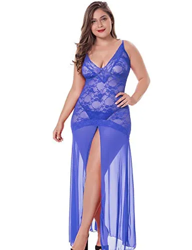 Floral Lace Lingerie for Women Plus Size