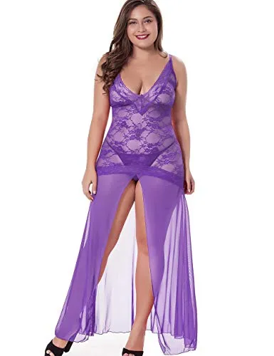 Floral Lace Lingerie for Women Plus Size