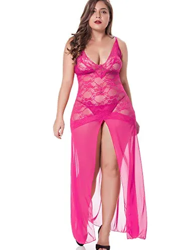 Floral Lace Lingerie for Women Plus Size