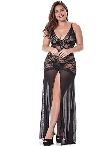 Floral Lace Lingerie for Women Plus Size