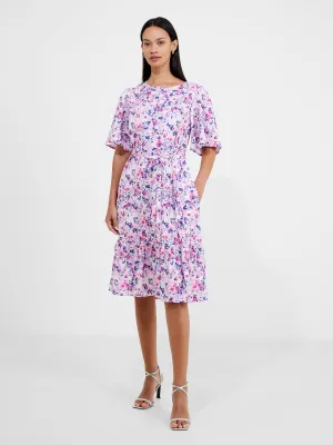 Floral Print Angel Sleeve Dress