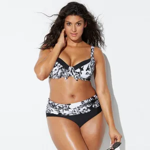 Floral Print High-Waist Bikini Set