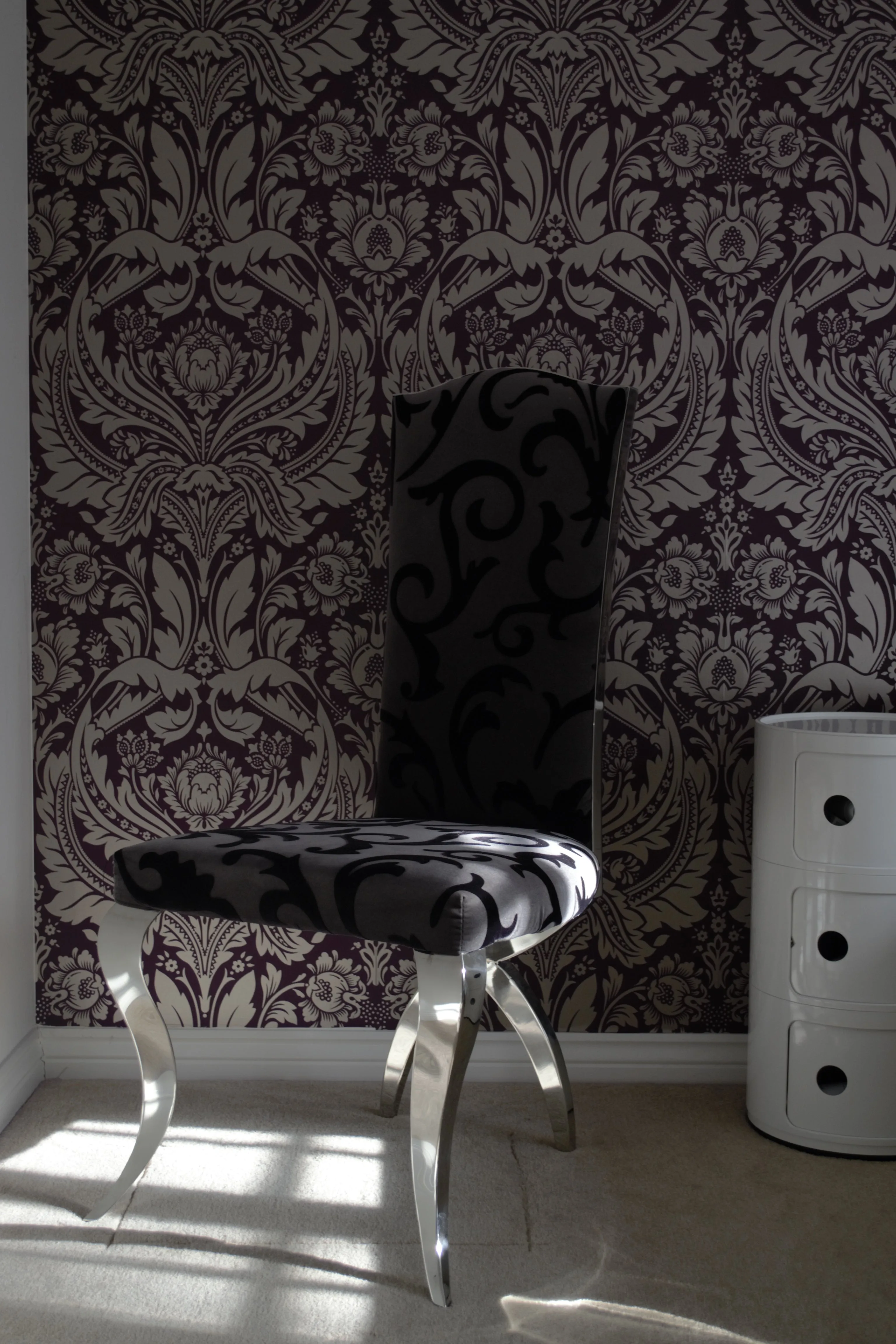 Floral Velvet Luxury Glamour Chrome Art Deco Shabby Chic Reception Wedding Dressing Dining Chair