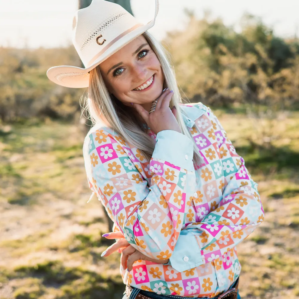 Flower Power Button Down