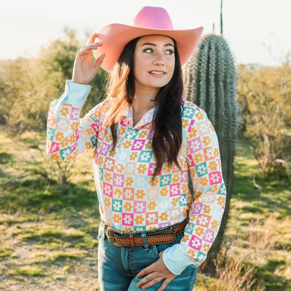 Flower Power Button Down