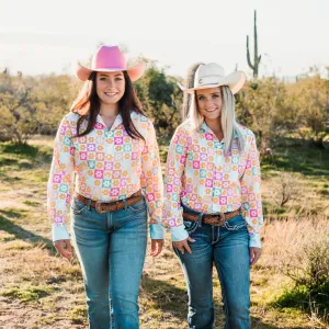 Flower Power Button Down