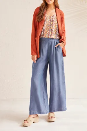 Flowy Pull on Wide Leg Pant with Pockets