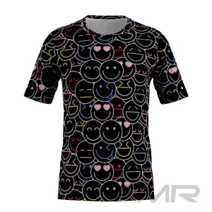 FMR Men's Emoji Print Short Sleeve Running Shirt